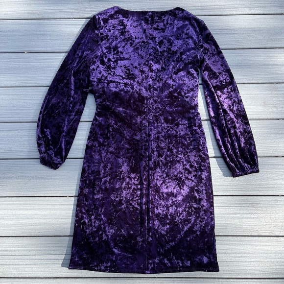 Lauren Ralph Lauren Flocked Velvet Wrap Dress - Picture 6 of 7